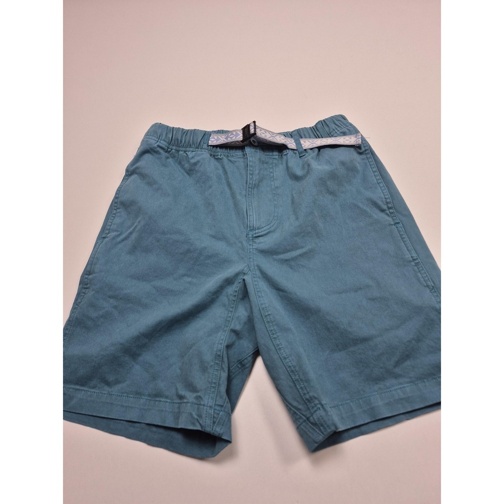 Stoic Venture Short 2.0 Men's Small Hydro Blue Chino 9" Inseam Belted Stretch